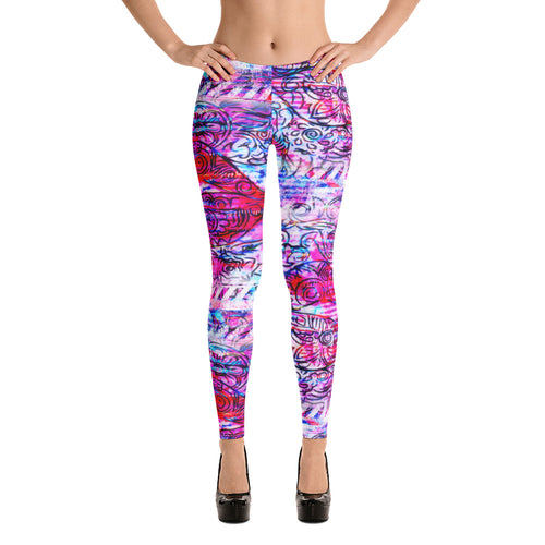 Pink Explore Art Leggings